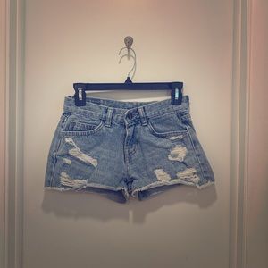 Babi n Pumkin Korea Distressed Denim Shorts